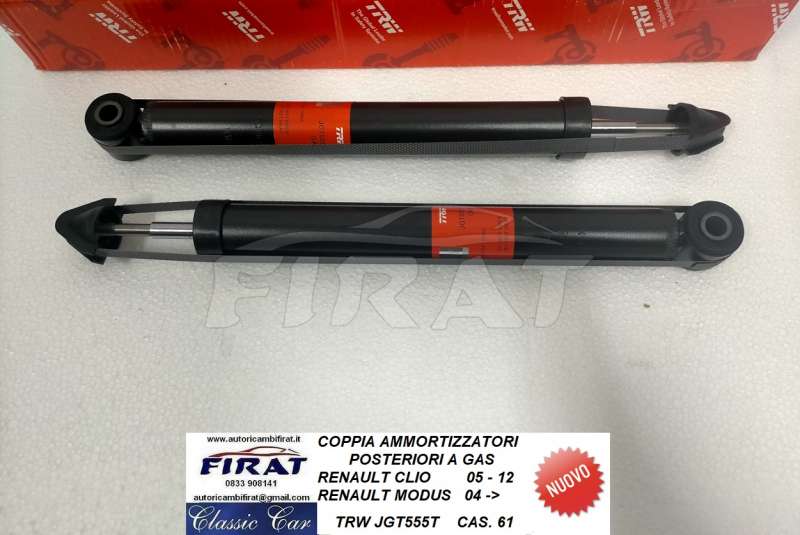 AMMORTIZZATORI RENAULT CLIO 05 -12 MODUS 04-> POST. (JGT555T)